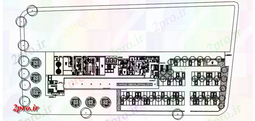 دانلود نقشه بیمارستان - درمانگاه - کلینیک طرحی کلی بیمارستان 31 در 90 متر (کد114217)