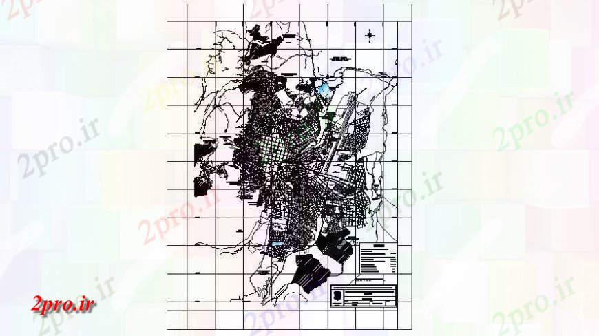 دانلود نقشه برنامه ریزی شهری نقشه های دو بعدی  جزئیات یک منطقه توپوگرافی   اتوکد محوطه سازی (کد114231)