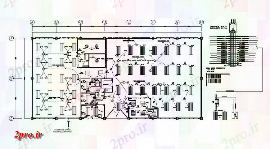 دانلود نقشه برق کشی ، اتصالات نصب و راه اندازی برق طرحی  دو بعدی     (کد114242)