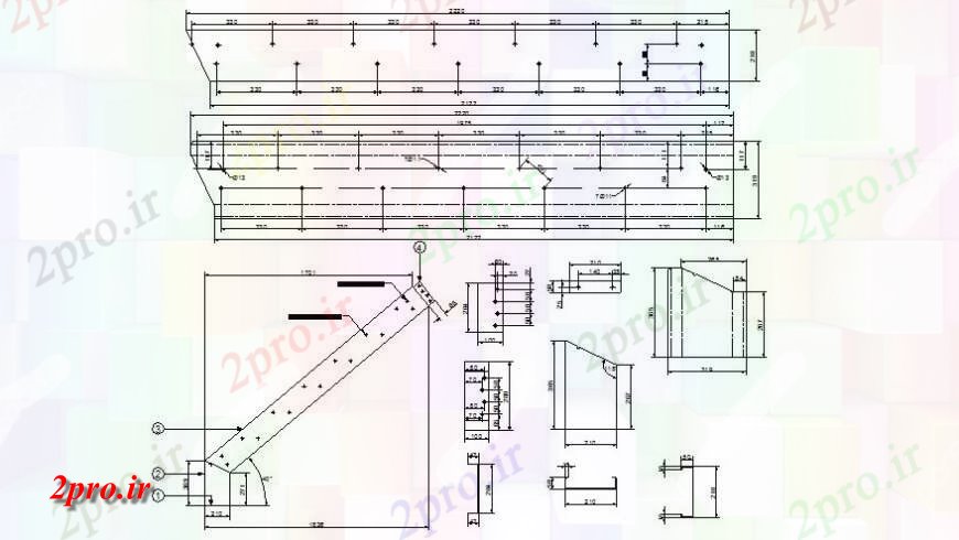 دانلود نقشه جزئیات ساخت و ساز زاویه بخش نقشه های دو بعدی     اتوکد (کد114243)