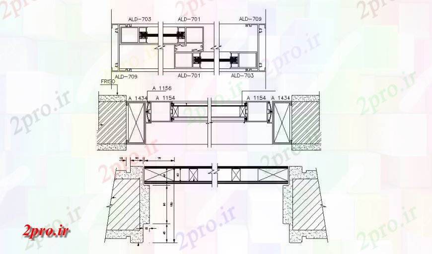 دانلود نقشه جزئیات طراحی در و پنجره  دهانه درب های چوبی و نصب و راه اندازی  (کد114295)