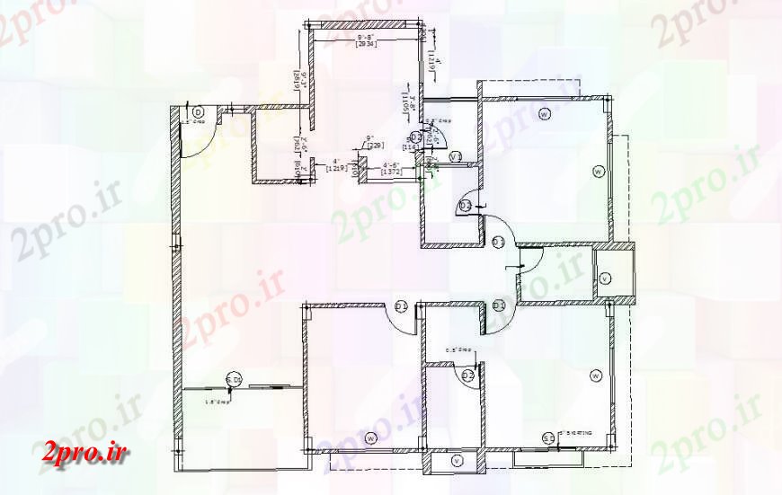 دانلود نقشه طراحی جزئیات ساختار طبقه همکف ساختار طرحی فریم از خانه کوچک (کد114318)