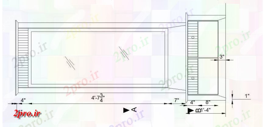 دانلود نقشه میز و صندلی میز چوبی با کشو بالای صفحه نما طراحی جزئیات 8 در 10 متر (کد114355)