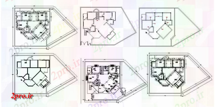 دانلود نقشه مسکونی  ، ویلایی ، آپارتمان  همه طبقه فریم ساختار طراحی جزئیات از چند سطح آپارتمان   ساخت و ساز (کد114375)