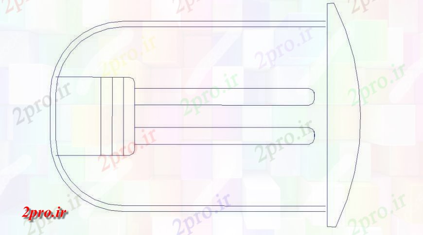 دانلود نقشه بلوک ، آرام ، نماد مشترک رهبری لامپ نما دو بعدی   (کد114382)