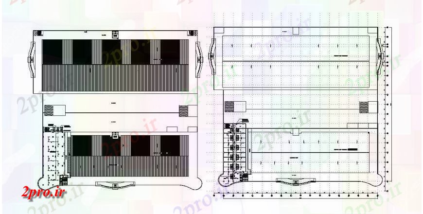 دانلود نقشه آشپزخانه آشپزخانه از نما رستوران و طرحی های 20 در 33 متر (کد114540)