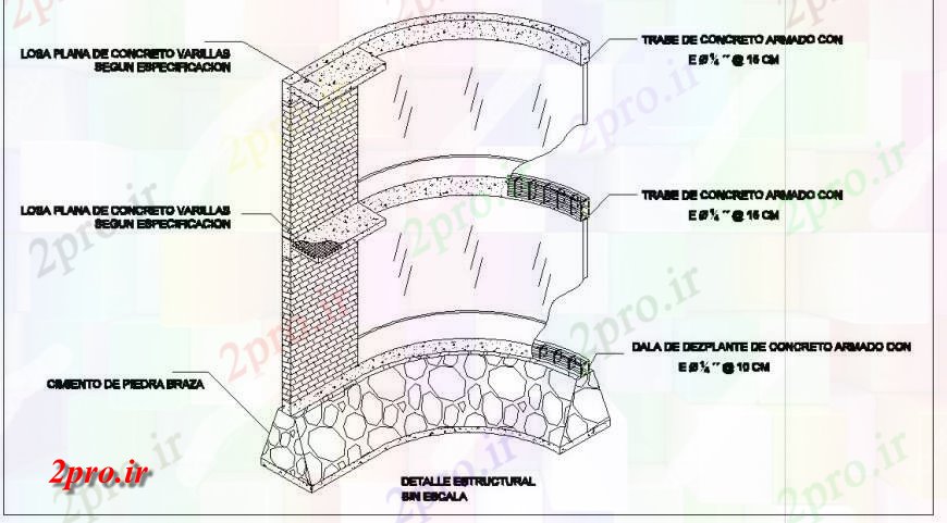 دانلود نقشه طراحی جزئیات ساختار ترکیب بالا جزئیات ساخت و ساز دیوار (کد114593)