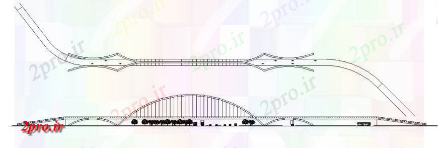 دانلود نقشه جزئیات ساخت پل نما زیبا پل، بخش و خودکار  جزئیات طراحی  (کد114625)