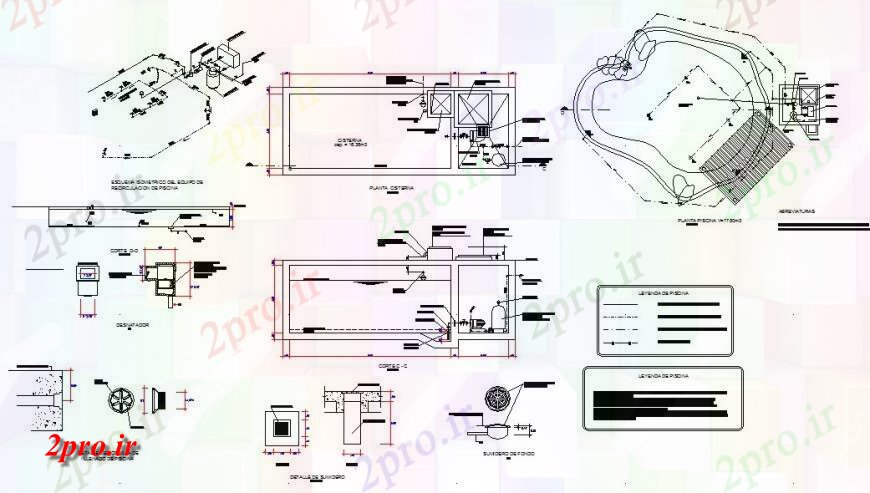 دانلود نقشه جزئیات لوله کشی جزئیات بالای صفحه  (کد114643)