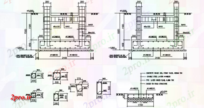 دانلود نقشه جزئیات ساخت و ساز نما از خانه GAR با جزئیات ساخت و ساز 6 در 30 متر (کد114649)