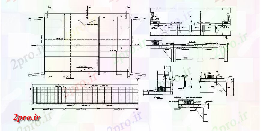 دانلود نقشه جزئیات ساخت پل دوازده بخش پل متر، برنامه ریزی و ساخت و ساز (کد114685)