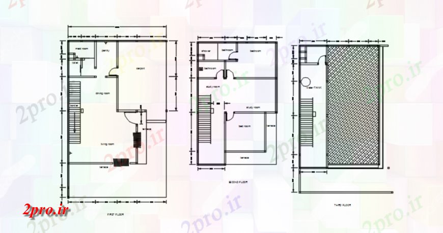 دانلود نقشه جزئیات پروژه های معماری عمومی  خانه عمومی جزئیات دو بعدی   (کد114720)