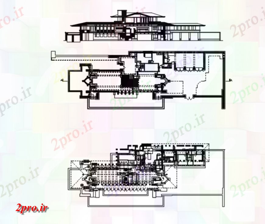 دانلود نقشه مسکونی ، ویلایی ، آپارتمان از بازی Robi خانه جزئیات دو بعدی 21 در 72 متر (کد114725)