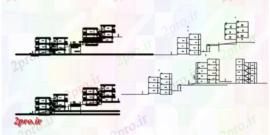 دانلود نقشه مسکونی ، ویلایی ، آپارتمان طرحی خانه ردیف 6 در 13 متر (کد114727)