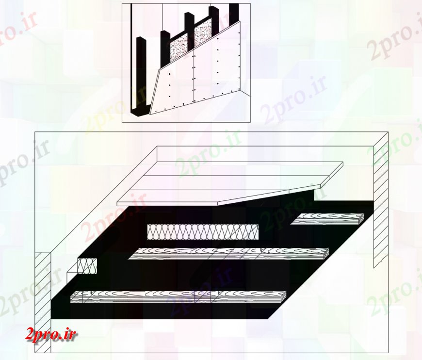 دانلود نقشه طراحی جزئیات ساختار سقف های چوبی ساختار سازنده ایزومتریک جزئیات طراحی  (کد114741)