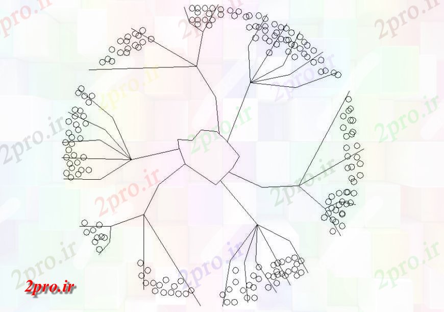 دانلود نقشه درختان و گیاهان   از بلوک دو بعدی  درخت (کد114782)