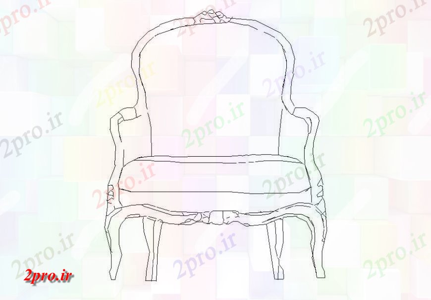 دانلود نقشه میز و صندلی  از صندلی بلوک  (کد114814)