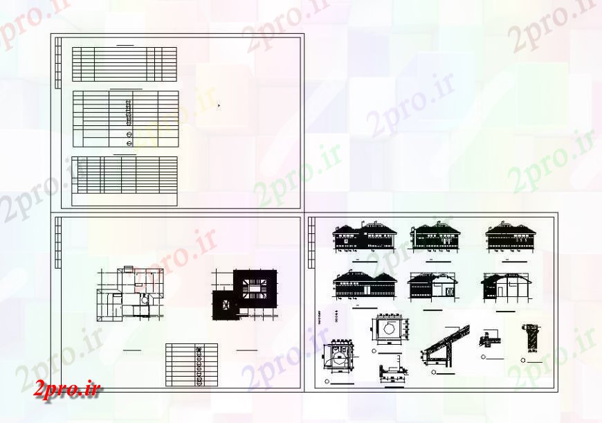 دانلود نقشه جزئیات ساخت و ساز از توالت عمومی جزئیات ساخت و ساز 12 در 15 متر (کد114818)