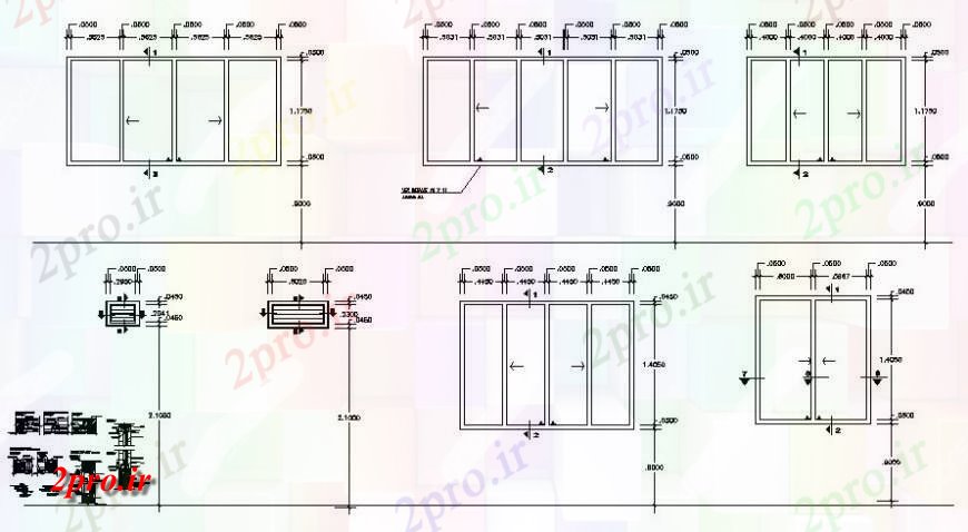 دانلود نقشه جزئیات طراحی در و پنجره  طراحی واحد پنجره جزئیات    (کد114909)