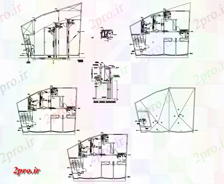 دانلود نقشه حمام مستر نصب و راه اندازی و ساختار لوله کشی بهداشتی جزئیات از خانه طبقه 11 در 13 متر (کد114949)