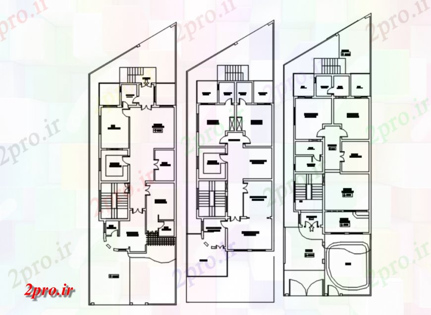 دانلود نقشه مسکونی ، ویلایی ، آپارتمان امیر جزئیات خانه 13 در 24 متر (کد115007)