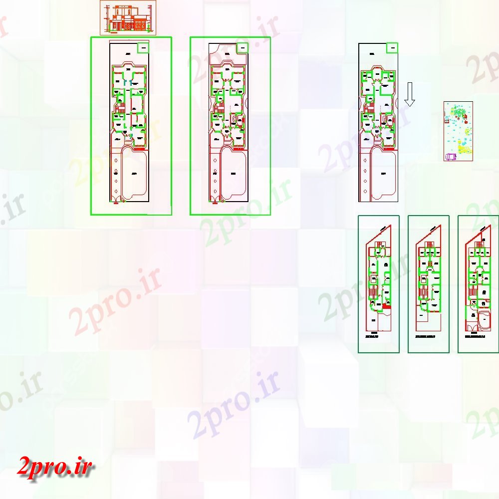 دانلود نقشه مسکونی ، ویلایی ، آپارتمان امیر جزئیات خانه 13 در 24 متر (کد115008)