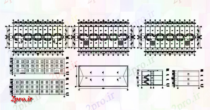 دانلود نقشه مسکونی  ، ویلایی ، آپارتمان  بخش طرحی و نما ساختمان  (کد115052)