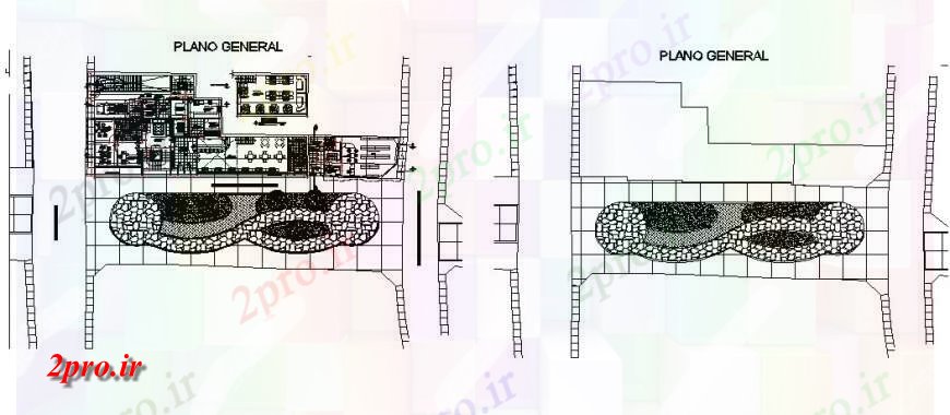 دانلود نقشه هتل - رستوران - اقامتگاه طرحی کلی رستوران 19 در 44 متر (کد115063)