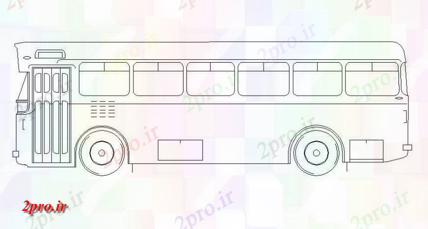 دانلود نقشه بلوک های حمل و نقل  واحدهای حمل و نقل اتوبوس  دو بعدی  اتوکد (کد115082)