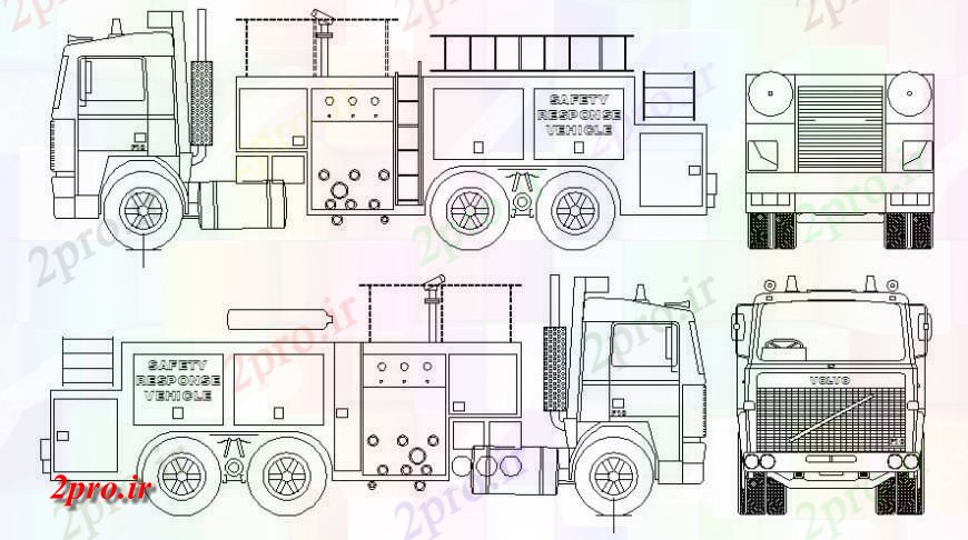 دانلود نقشه بلوک های حمل و نقل طراحی جزئیات از دیدگاه بلوک کامیون دو بعدی   (کد115144)