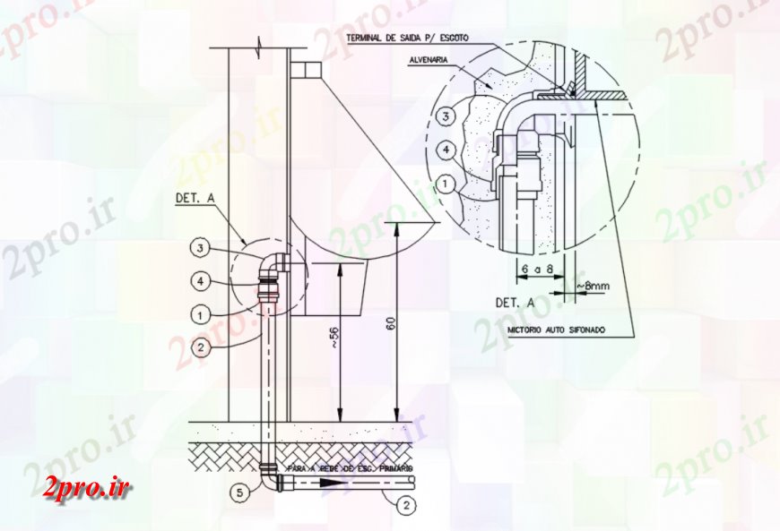 دانلود نقشه جزئیات ساخت و ساز  نصب و راه اندازی ادرار جزئیات  (کد115162)