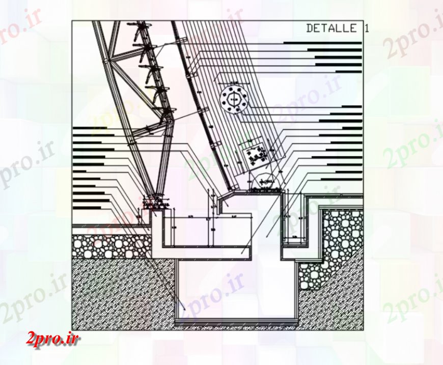 دانلود نقشه طراحی جزئیات ساختار  چند لایه جزئیات پرتو پشتیبانی از  های اتوکد (کد115222)