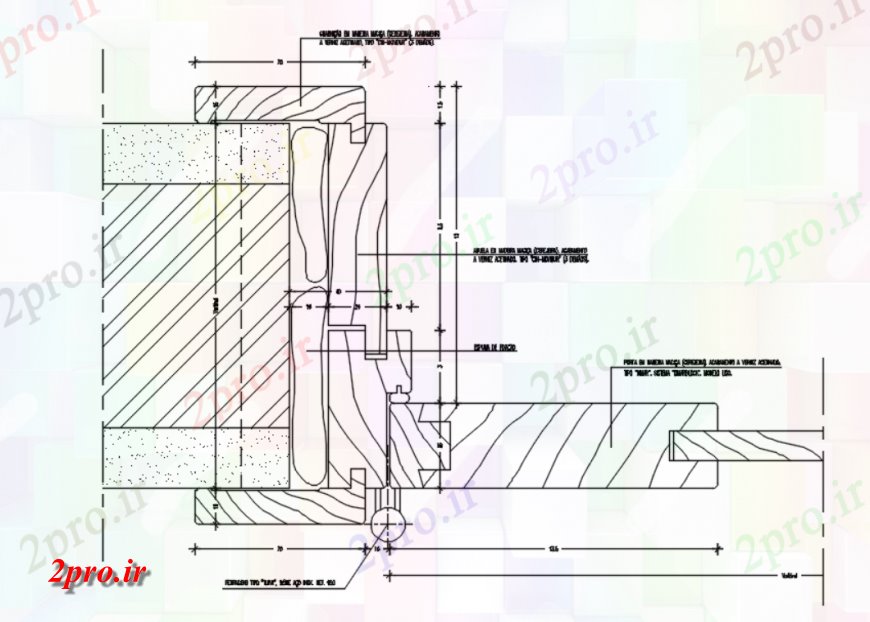 دانلود نقشه طراحی جزئیات ساختار  درب جامد  جزئیات (کد115245)