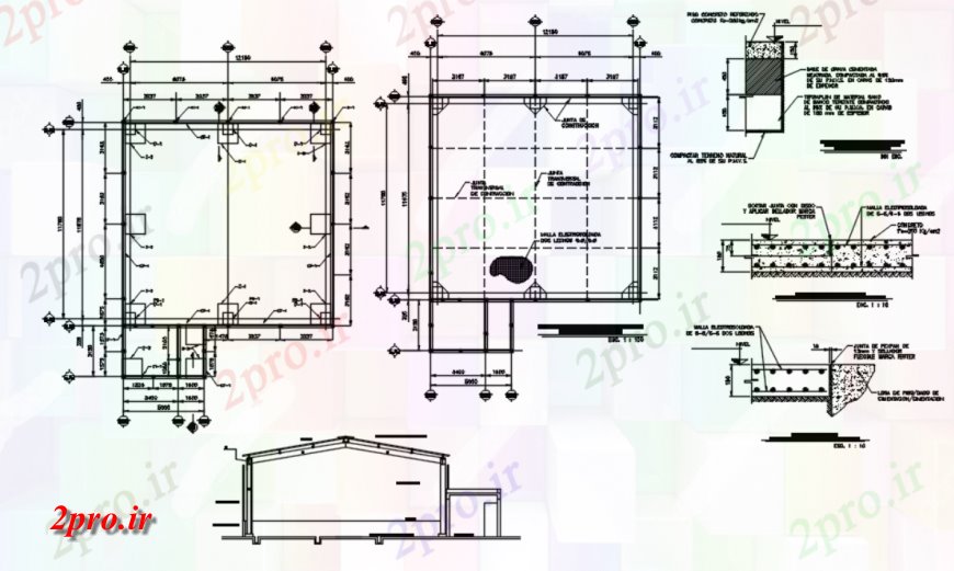 دانلود نقشه قالب اسکلت فلزی   سازه های فلزی سازنده جزئیات  (کد115267)