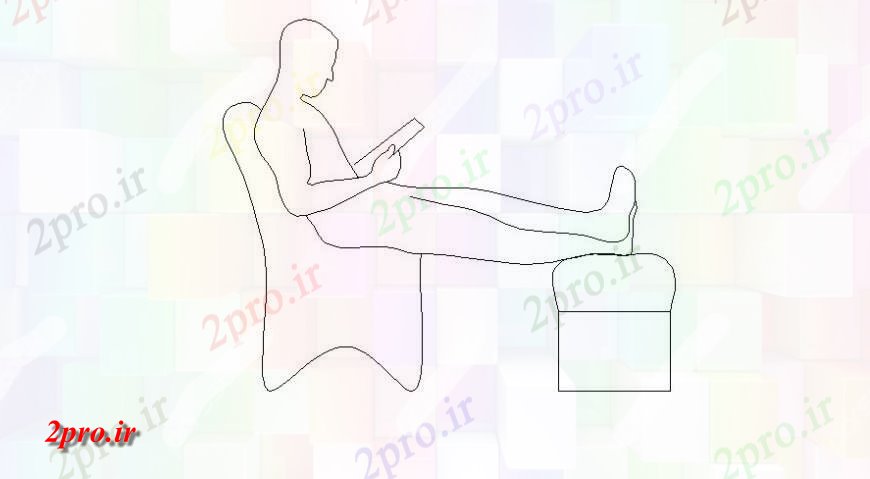 دانلود نقشه بلوک افراد  از نشستن افراد دو بعدی    اتوکد (کد115278)