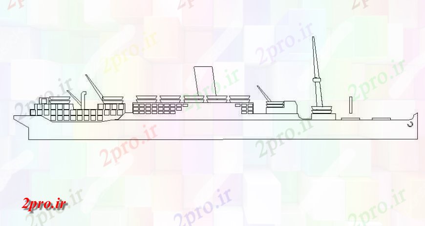 دانلود نقشه بلوک های حمل و نقل   از کشتی قایق بادبانی  نما اتوکد (کد115336)