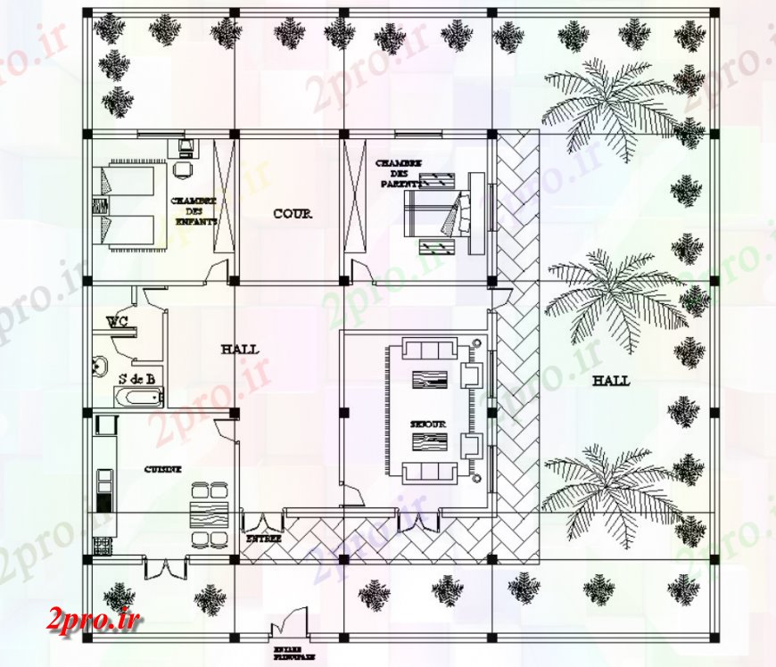 دانلود نقشه مسکونی ، ویلایی ، آپارتمان بلوک کف 10 در 22 متر (کد115515)