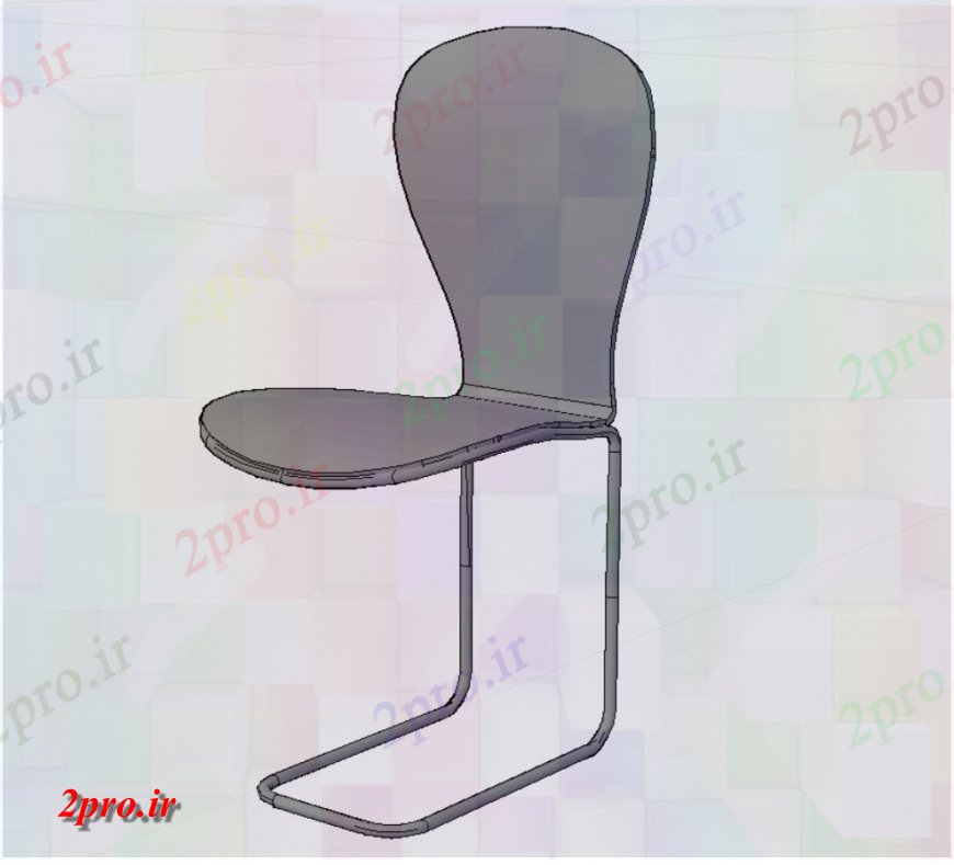 دانلود نقشه میز و صندلی  از صندلی واحد بلوک تریدی (کد115539)