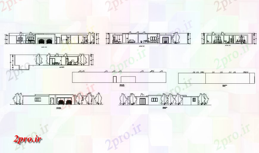 دانلود نقشه مسکونی ، ویلایی ، آپارتمان بلوک طرحی اقامت 16 در 25 متر (کد115588)