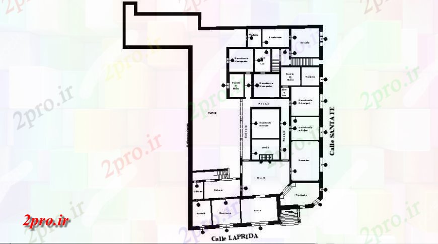 دانلود نقشه مسکونی ، ویلایی ، آپارتمان منطقه محل سکونت از طرحی تسبیح در خودکار 23 در 37 متر (کد115736)