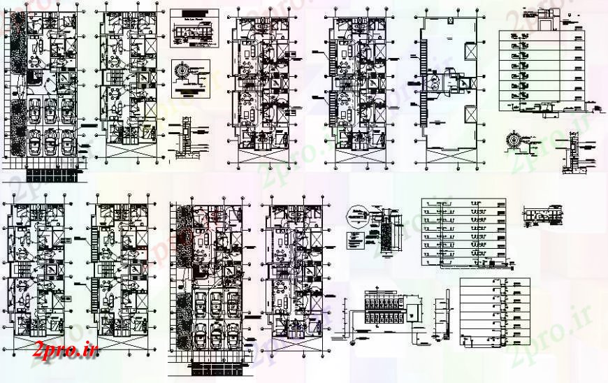 دانلود نقشه طراحی داخلی ساخت یک برنامه کاری آپارتمان   با نصب و راه اندازی الکتریکی جزئیات  (کد115754)