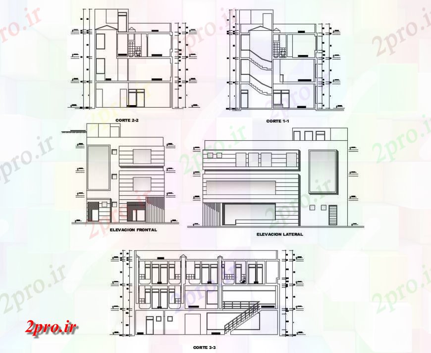 دانلود نقشه هتل - رستوران - اقامتگاه مدل هتل جزئیات دو بعدی 9 در 18 متر (کد115769)