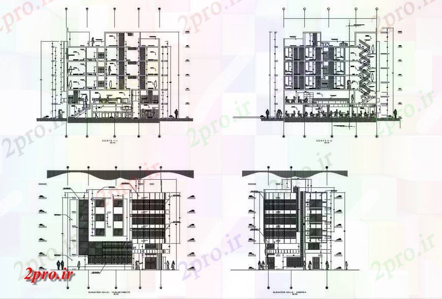 دانلود نقشه هتل - رستوران - اقامتگاه معماری هتل 11 در 18 متر (کد115812)