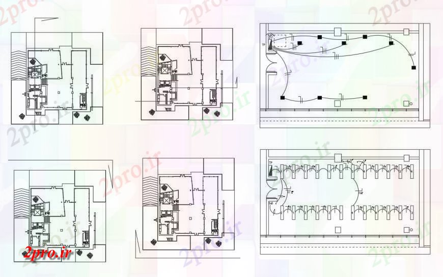 دانلود نقشه ساختمان اداری - تجاری - صنعتی از دو بعدی پروژه دفتر جزئیات 32 در 40 متر (کد115844)