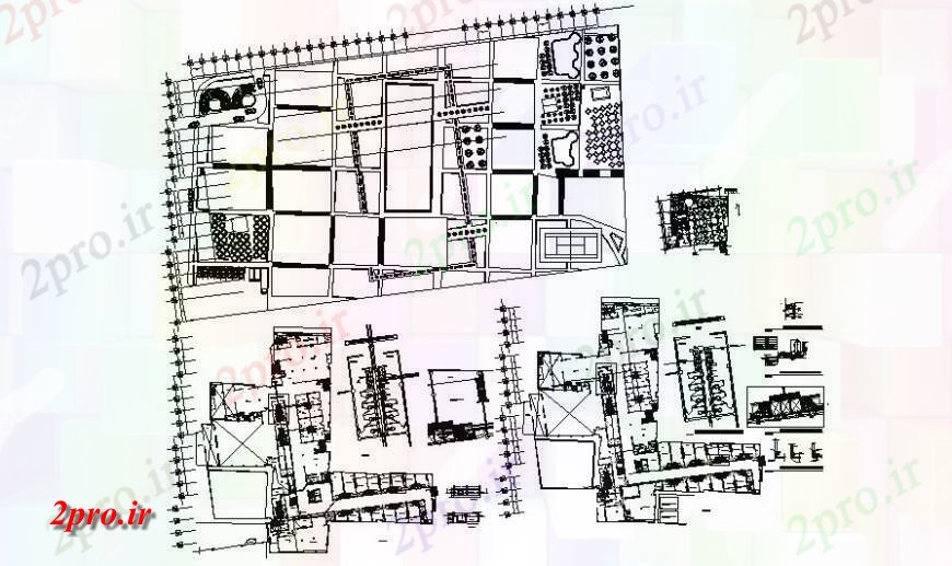دانلود نقشه برنامه ریزی شهری ناحیه ای طراحی منطقه تقسیم جزئیات  دو بعدی   (کد115856)