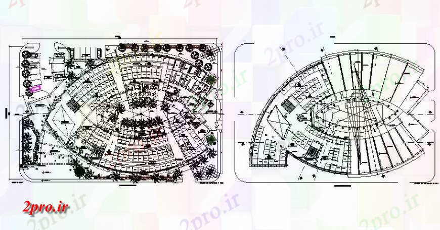 دانلود نقشه هایپر مارکت  - مرکز خرید - فروشگاه طرحی طبقه بازار مواد غذایی  (کد115866)