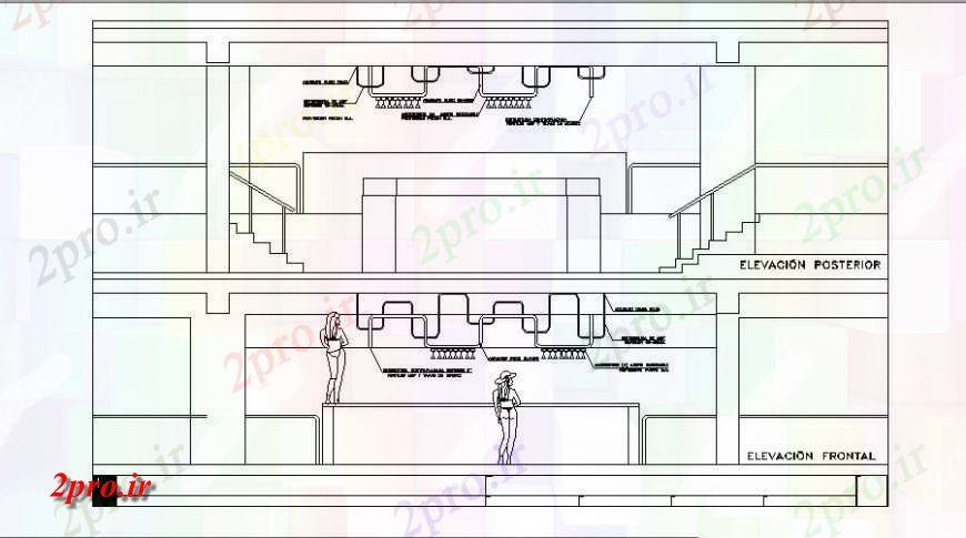 دانلود نقشه طراحی جزئیات ساختار نوار نما ساختار منطقه  (کد115878)