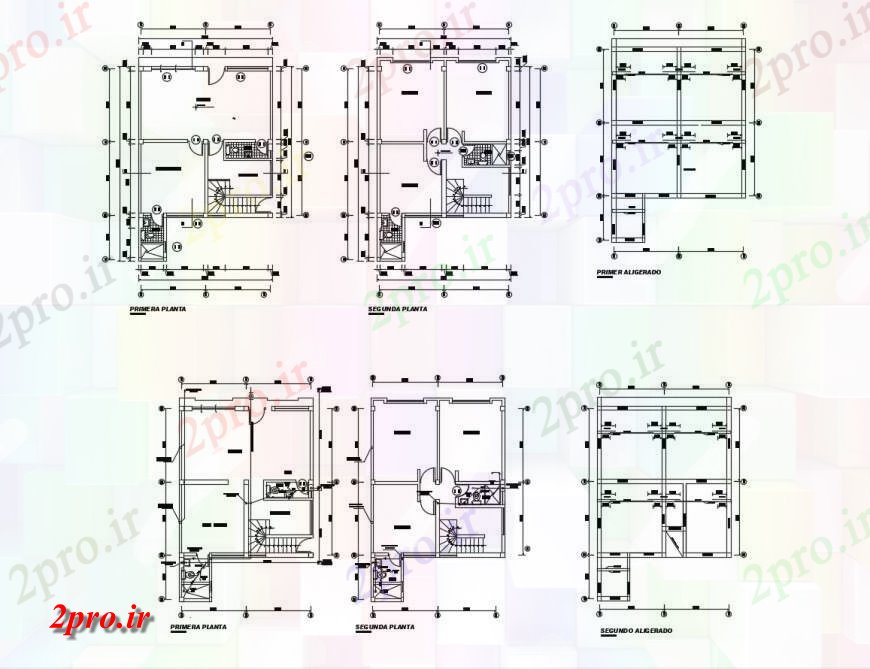 دانلود نقشه مسکونی ، ویلایی ، آپارتمان خانه خانواده با فروشگاه دو بعدی جزئیات 8 در 11 متر (کد115907)