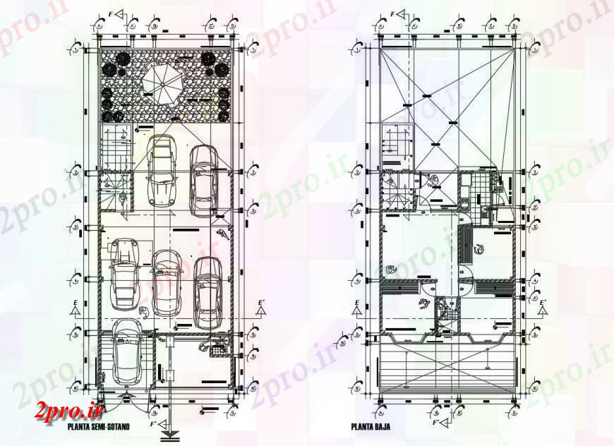 دانلود نقشه مسکونی ، ویلایی ، آپارتمان طراحی از خانه نیمه دو بعدی علاقه جزئیات 8 در 20 متر (کد115994)