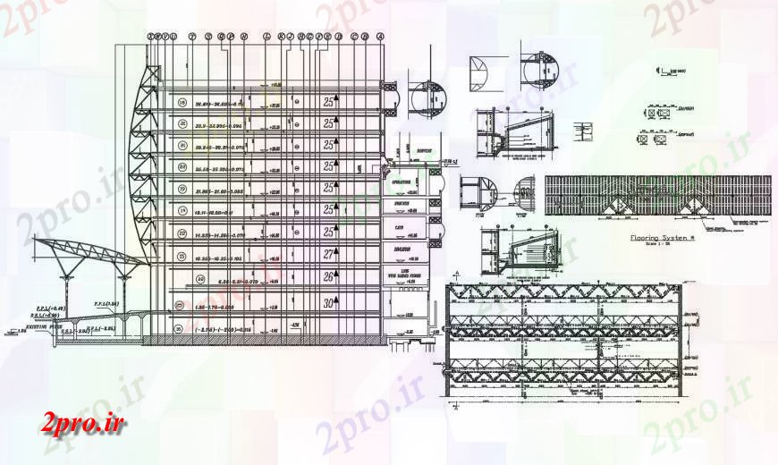 دانلود نقشه کارخانه صنعتی  ، کارگاه  uto از آکادمی جراحی قلب جزئیات دو بعدی  (کد116017)